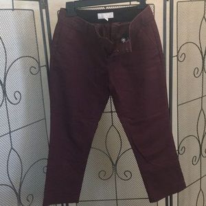 Banana Republic Martin fit 0p plum crop pants